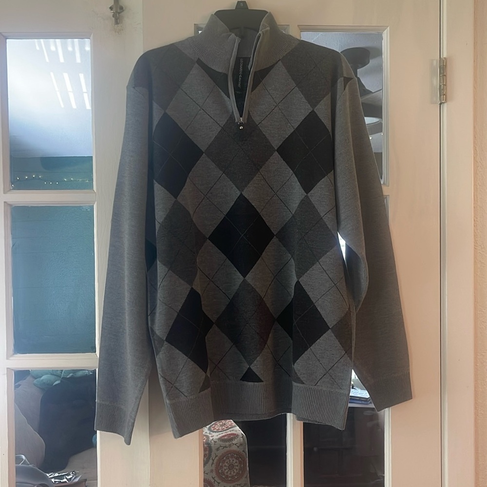 Leonardo Gavino Argyle Sweater